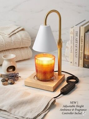 Mikasa Adjustable Height Candle Warmer Lamp - White New Open Box- Bulb included